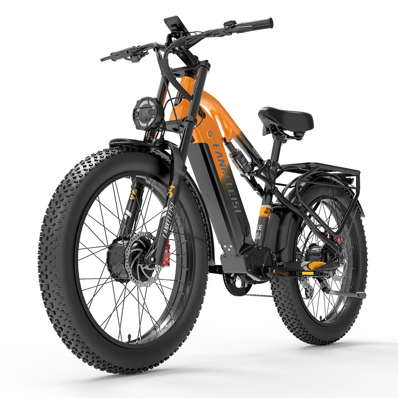 LANKELEISI MG800MAX 2000W 26*4.0'' 48V 20Ah Bicicletta Elettrica da Montagna a Doppio Motore