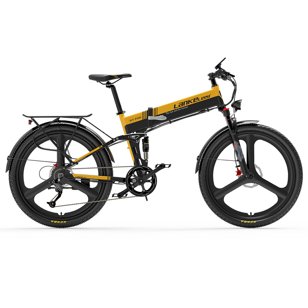 Bicicletta Elettrica Pieghevole da Montagna LANKELEISI XT750 Sports 500W 12.8Ah