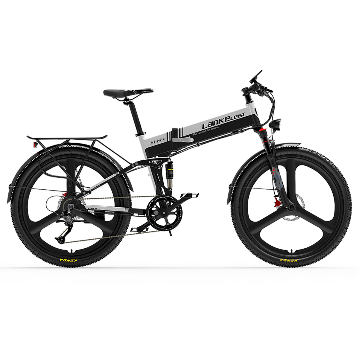 Bicicletta Elettrica Pieghevole da Montagna LANKELEISI XT750 Sports 500W 12.8Ah