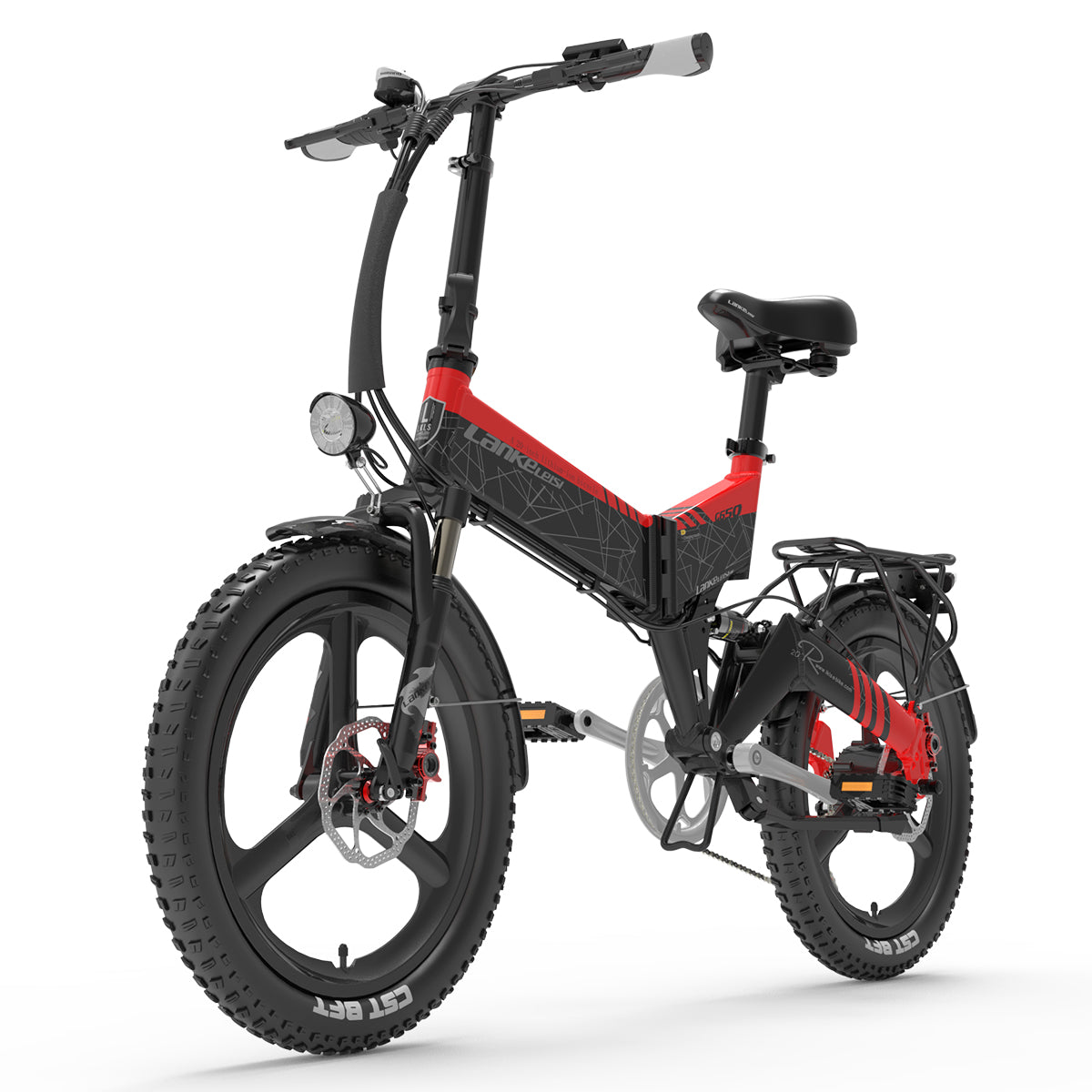 Bicicletta Elettrica Pieghevole da Montagna LANKELEISI G650 500W 12.8AH