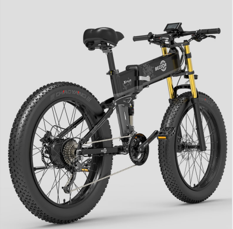 Bezior X Plus 1500W 26*4.0' 48V 17.5AH Bicicletta Elettrica da Montagna Pieghevole