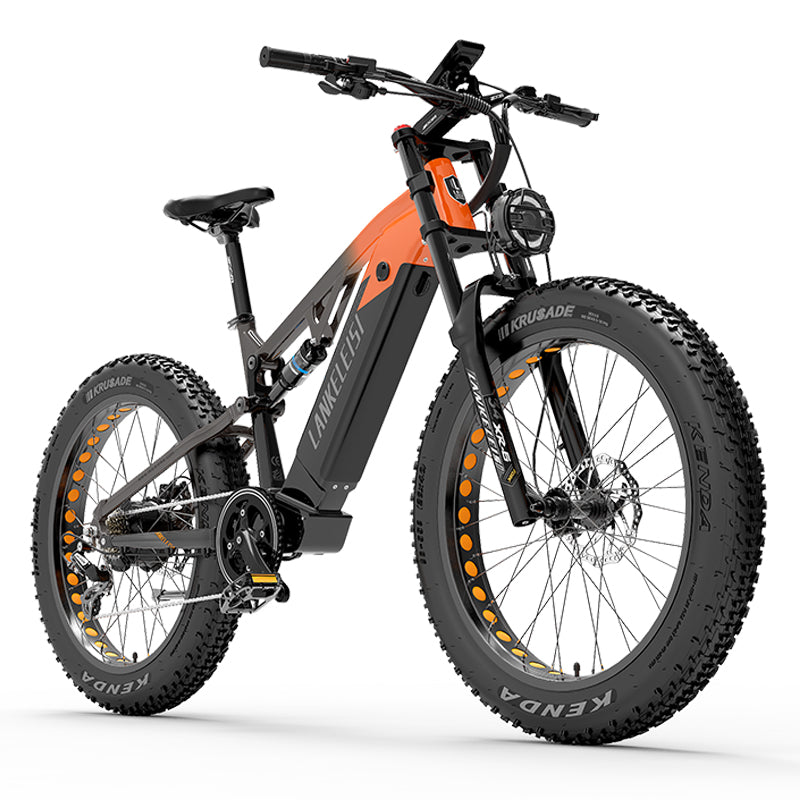 LANKELEISI RV800 PLUS 750W BAFANG 20Ah 26*4.0'' Bicicletta Elettrica da Montagna con Pneumatici Grassi