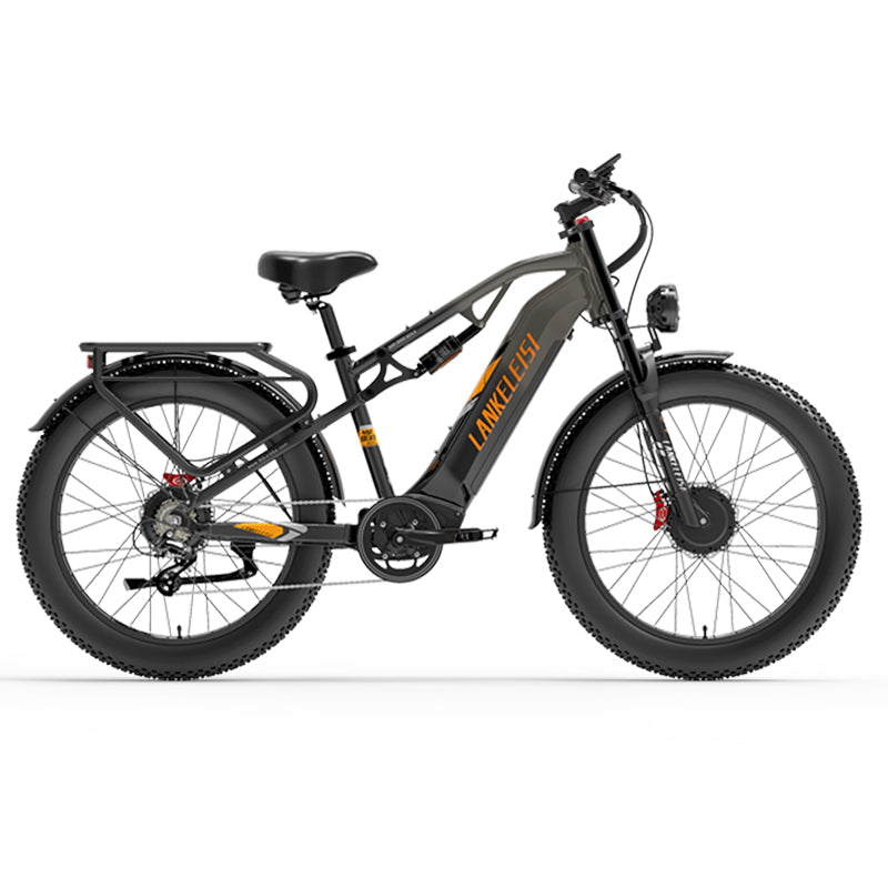 LANKELEISI MG800MAX 2000W 26*4.0'' 48V 20Ah Bicicletta Elettrica da Montagna a Doppio Motore