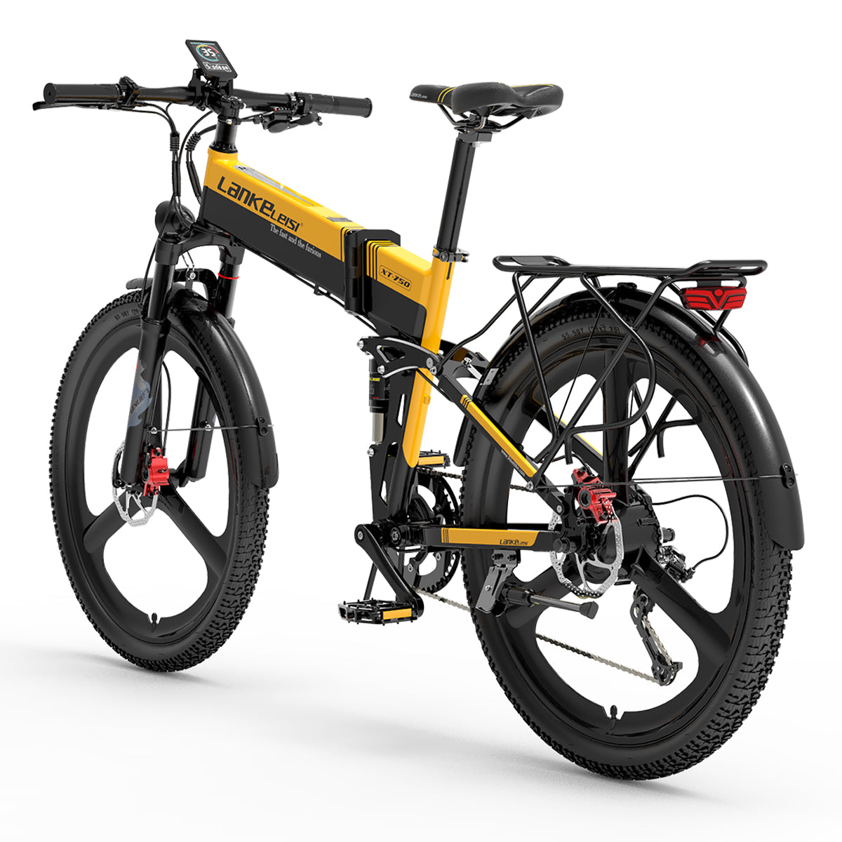 Bicicletta Elettrica Pieghevole da Montagna LANKELEISI XT750 Sports 500W 12.8Ah