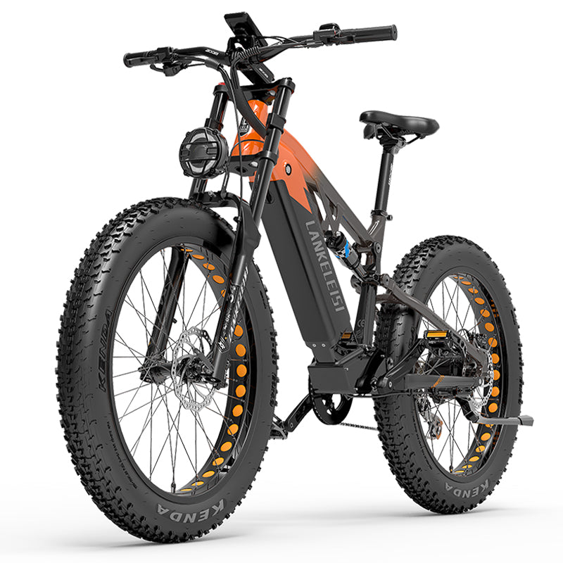 LANKELEISI RV800 PLUS 750W BAFANG 20Ah 26*4.0'' Bicicletta Elettrica da Montagna con Pneumatici Grassi