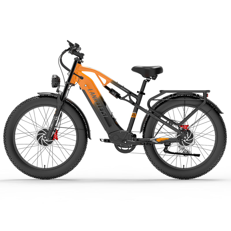 LANKELEISI MG800MAX 2000W 26*4.0'' 48V 20Ah Bicicletta Elettrica da Montagna a Doppio Motore