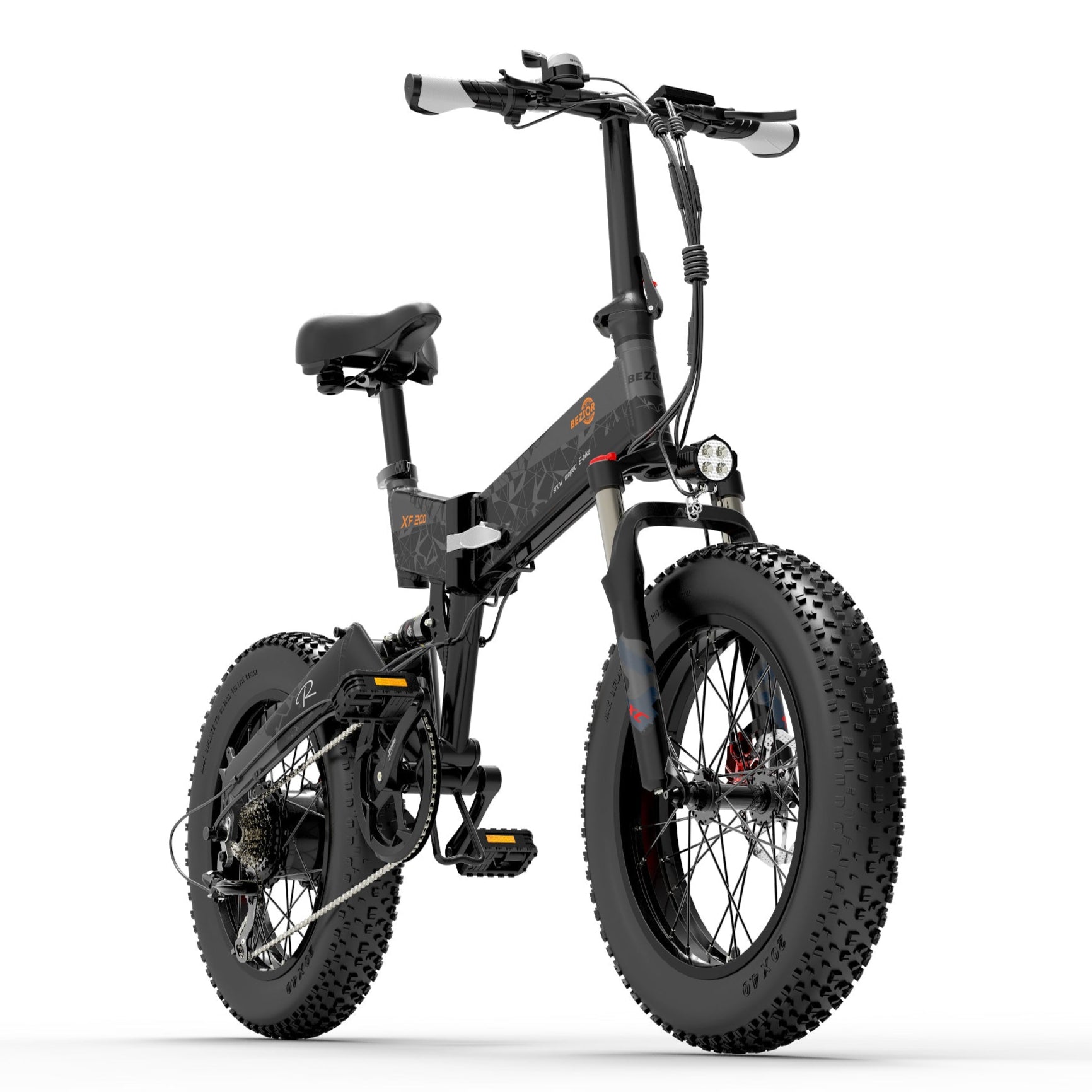 Bezior XF200 1000W 20*4.0' 15AH Bicicletta Elettrica da Montagna Pieghevole