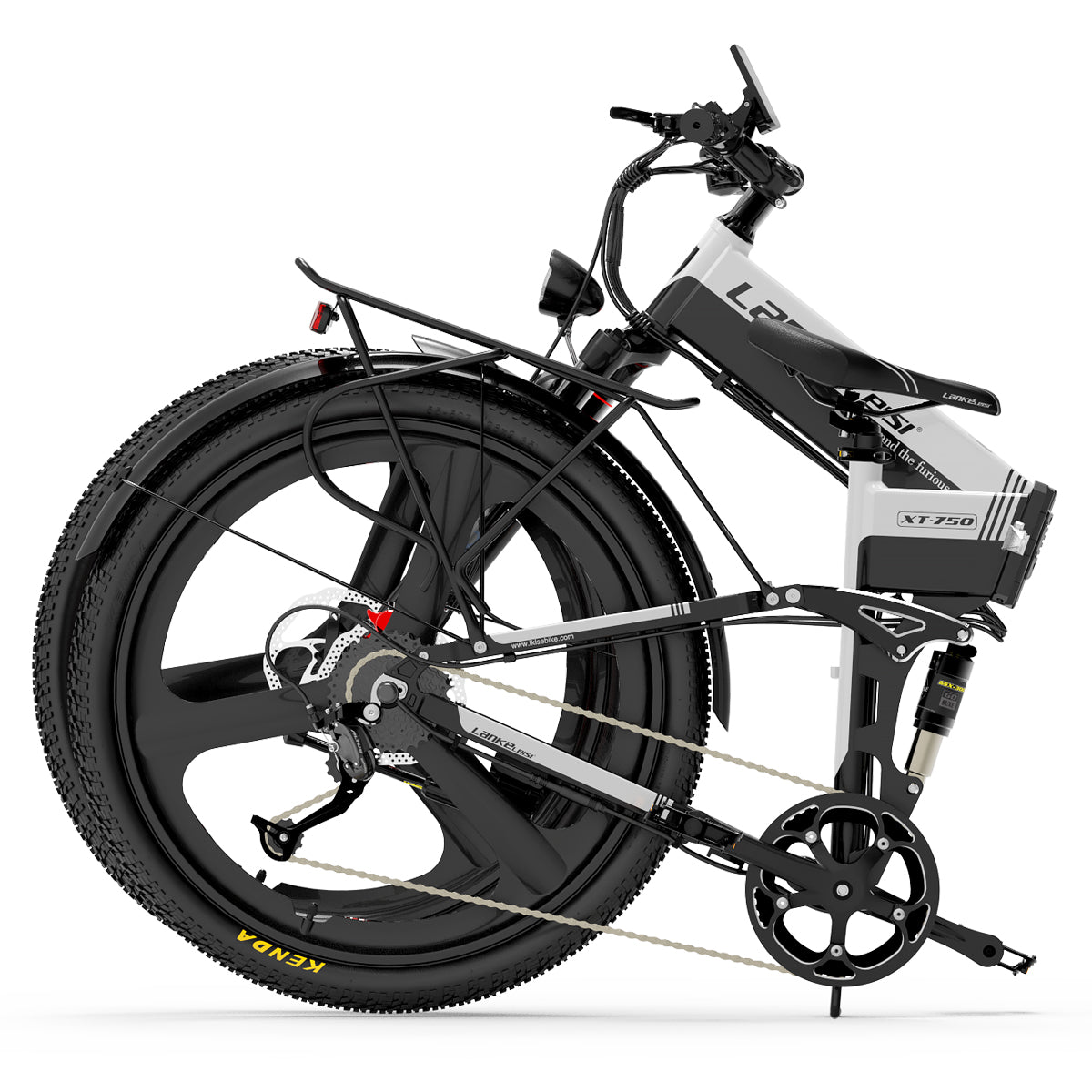 Bicicletta Elettrica Pieghevole da Montagna LANKELEISI XT750 Sports 500W 12.8Ah