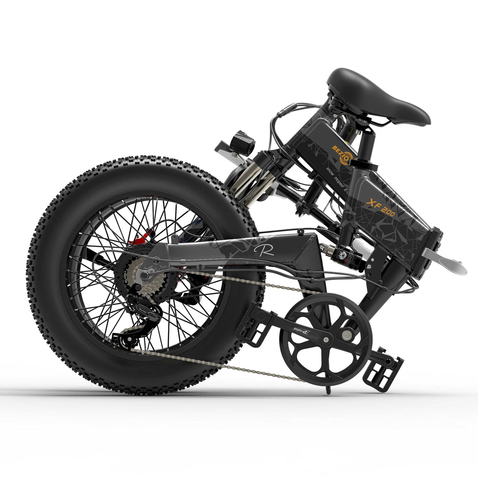 Bezior XF200 1000W 20*4.0' 15AH Bicicletta Elettrica da Montagna Pieghevole