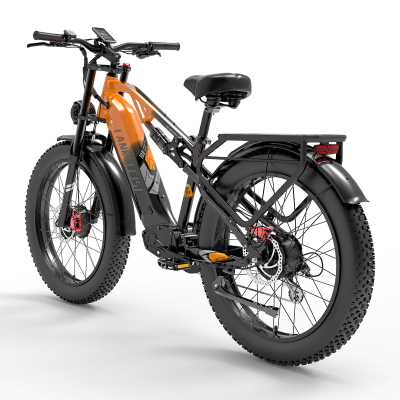 LANKELEISI MG800MAX 2000W 26*4.0'' 48V 20Ah Bicicletta Elettrica da Montagna a Doppio Motore