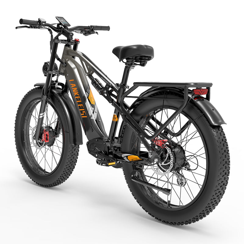 LANKELEISI MG800MAX 2000W 26*4.0'' 48V 20Ah Bicicletta Elettrica da Montagna a Doppio Motore
