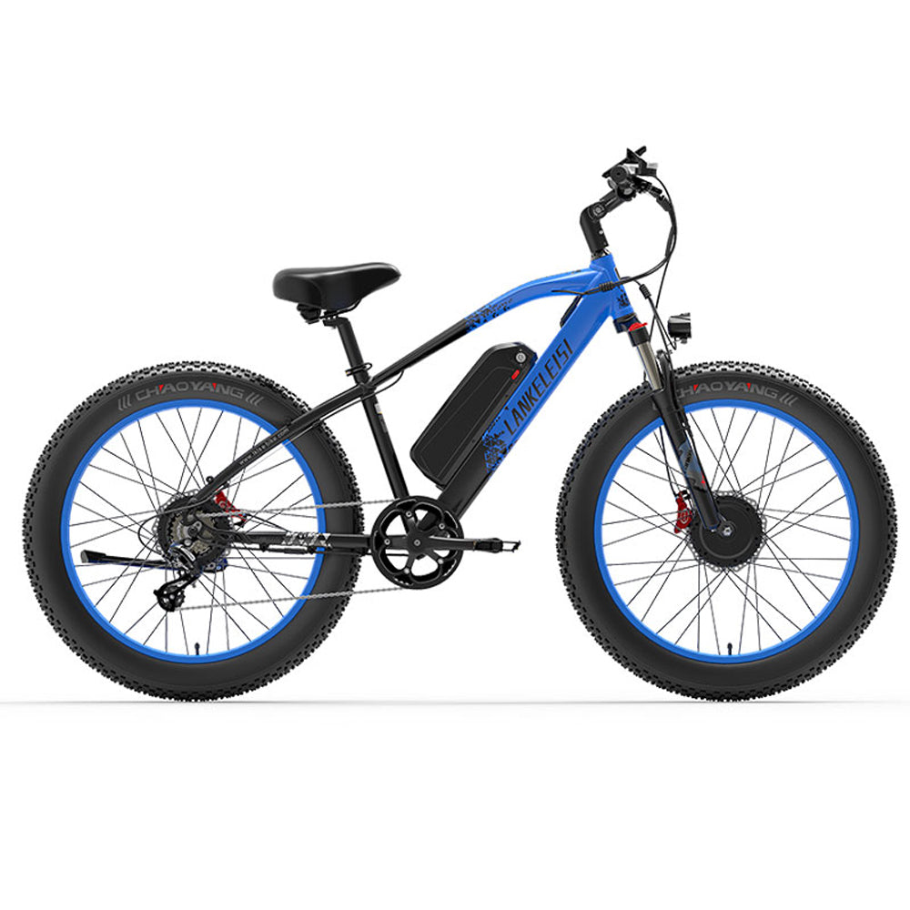 LANKELEISI MG740 PLUS 2000W Bicicletta Elettrica da Montagna a Doppio Motore 17.5AH