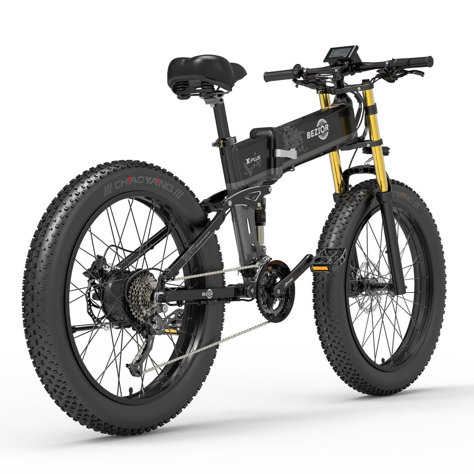 Bezior X Plus 1500W 26*4.0' 48V 17.5AH Bicicletta Elettrica da Montagna Pieghevole