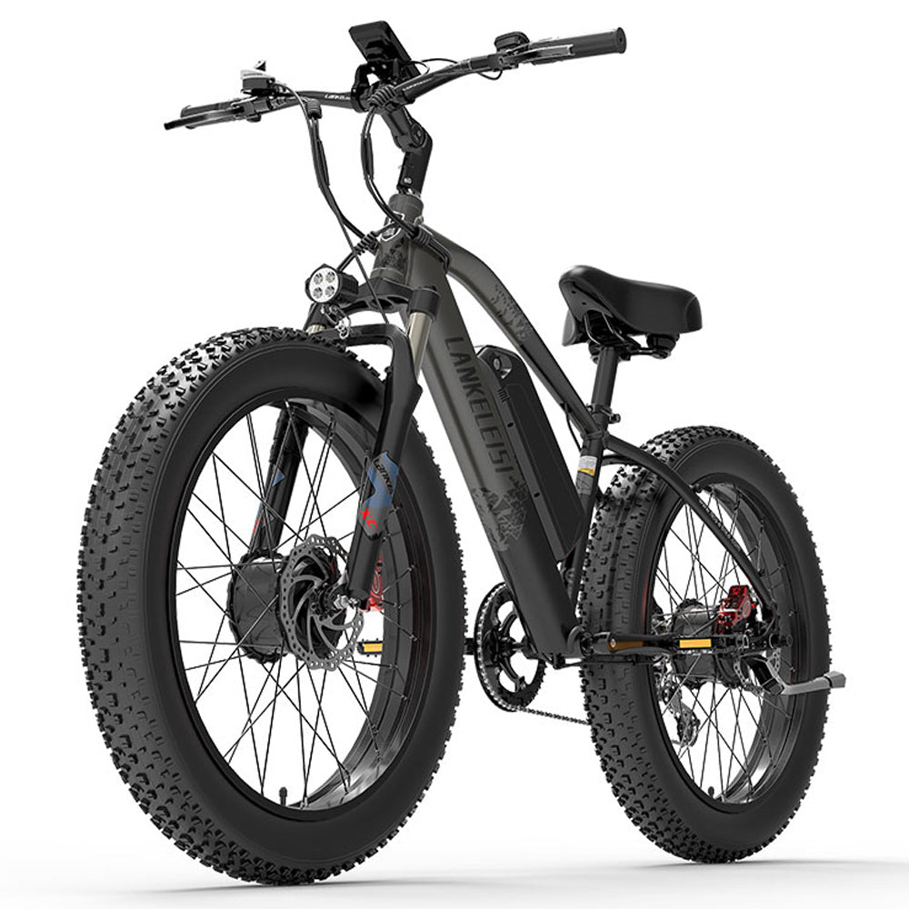 LANKELEISI MG740 PLUS 2000W Bicicletta Elettrica da Montagna a Doppio Motore 17.5AH