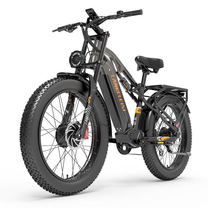 LANKELEISI MG800MAX 2000W 26*4.0'' 48V 20Ah Bicicletta Elettrica da Montagna a Doppio Motore