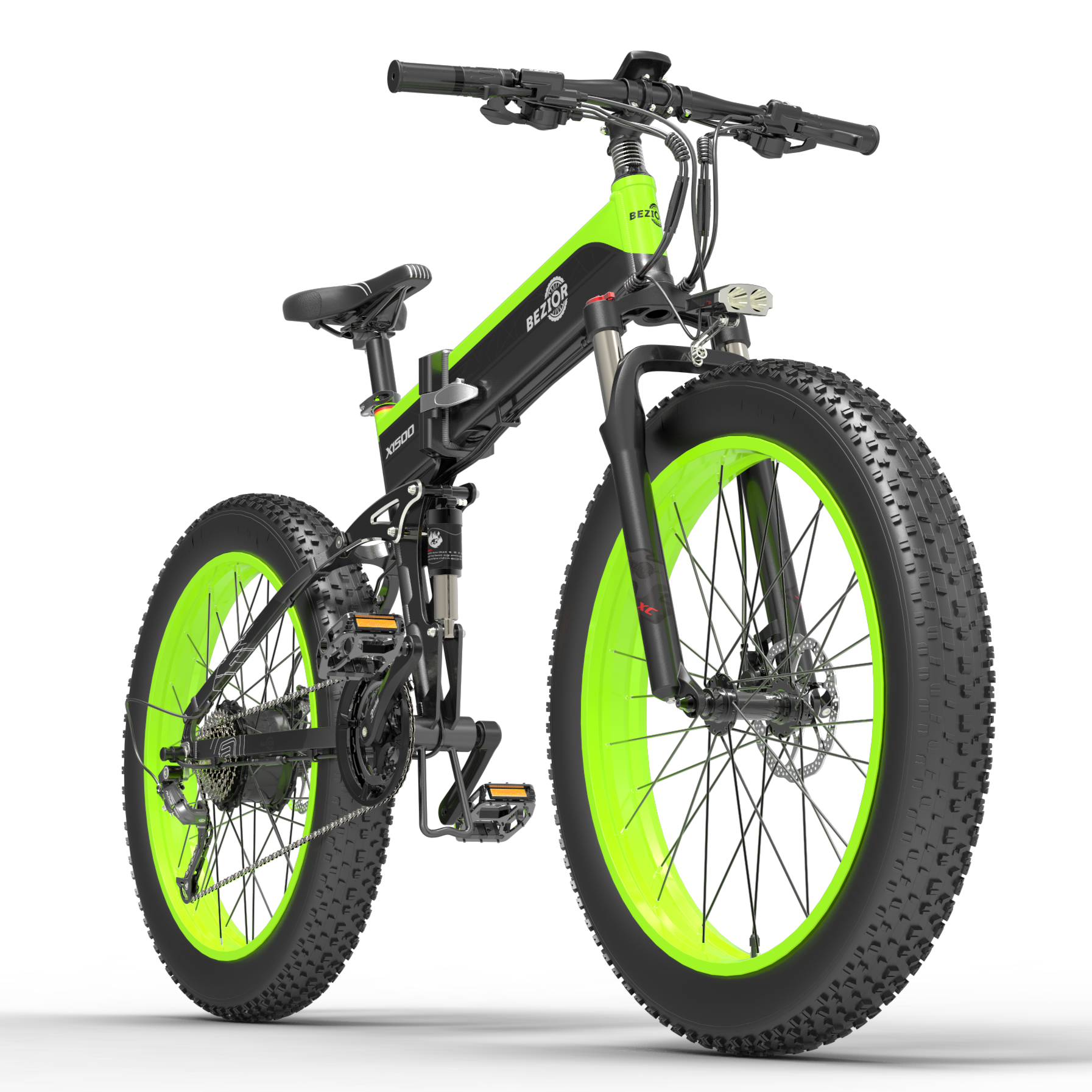 Bezior X1500 Bicicletta Elettrica Pieghevole da Montagna 1500W 12.8AH