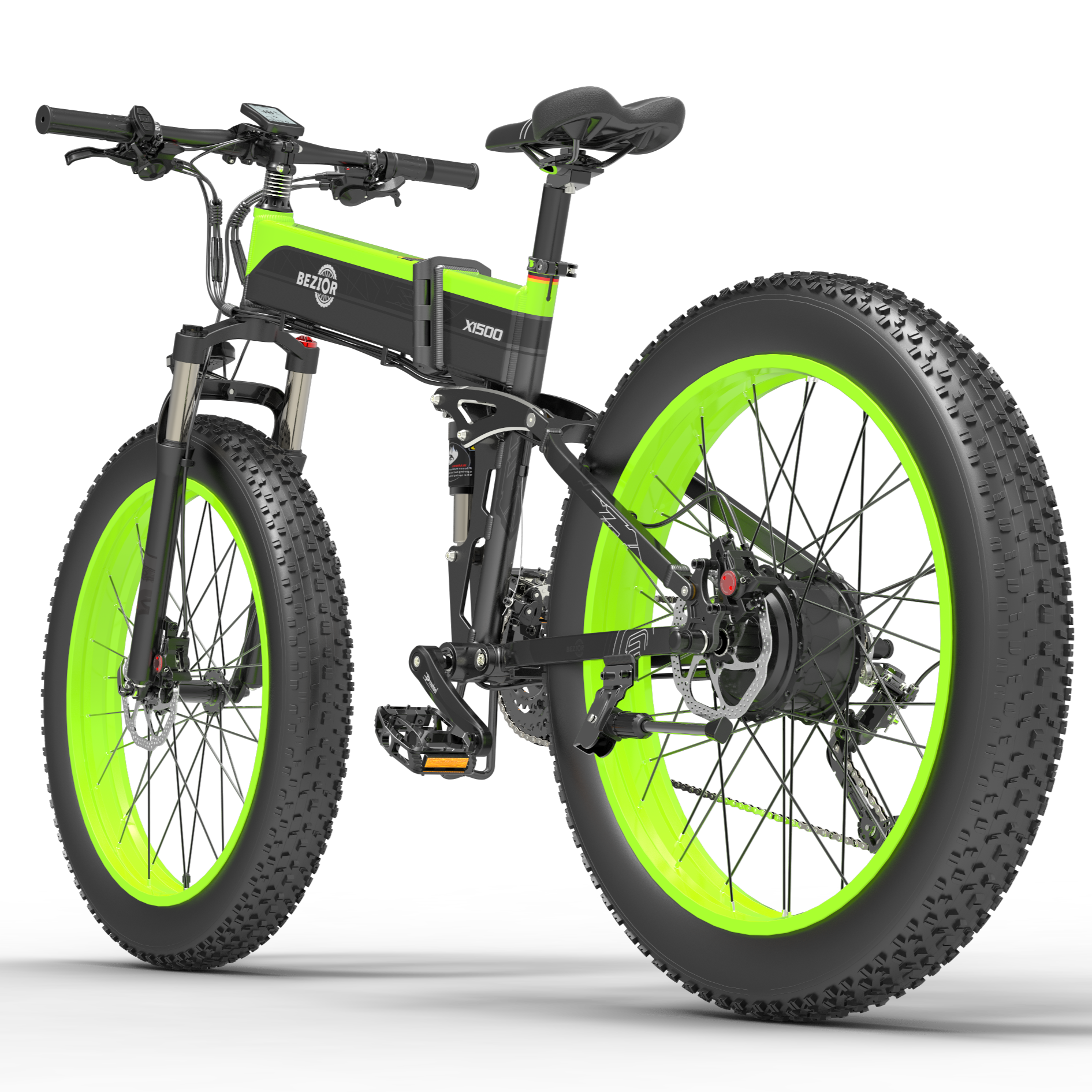 Bezior X1500 Bicicletta Elettrica Pieghevole da Montagna 1500W 12.8AH
