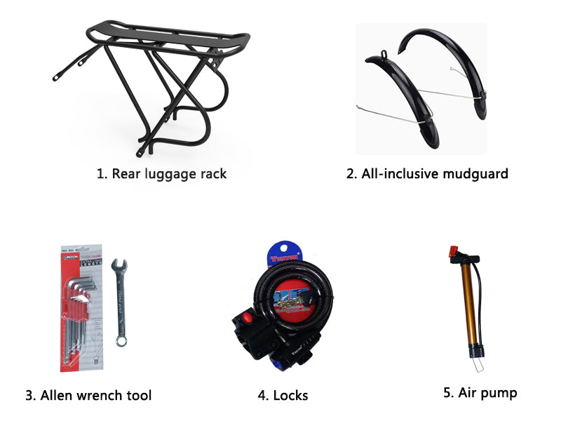 Bicicletta Elettrica Pieghevole da Montagna LANKELEISI G650 500W 12.8AH