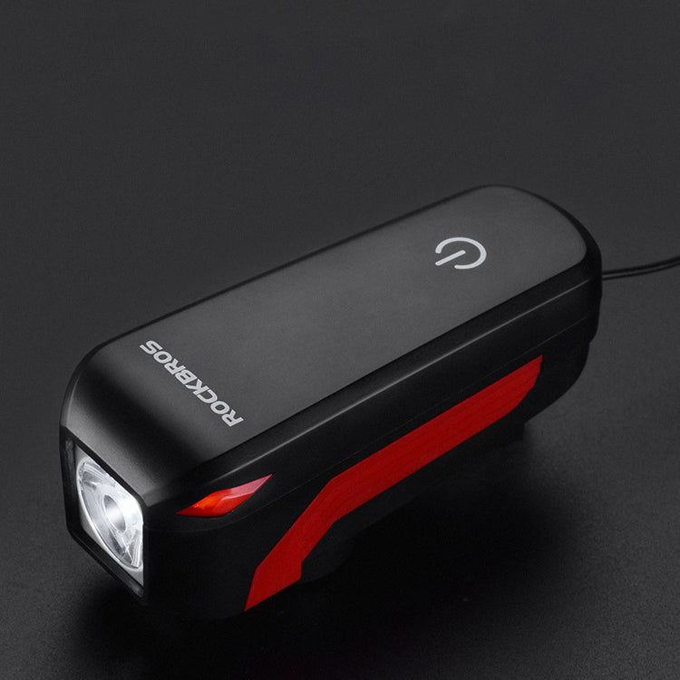 Campanello anteriore e luce ricaricabile USB per bicicletta