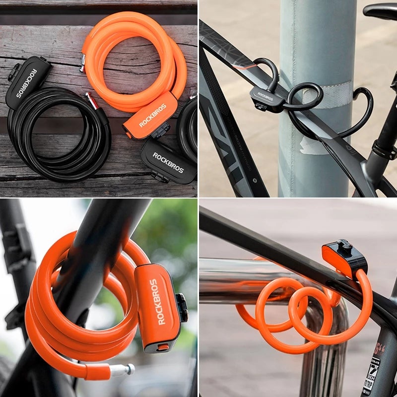 Fechadura de bicicleta de PVC antifurto portátil